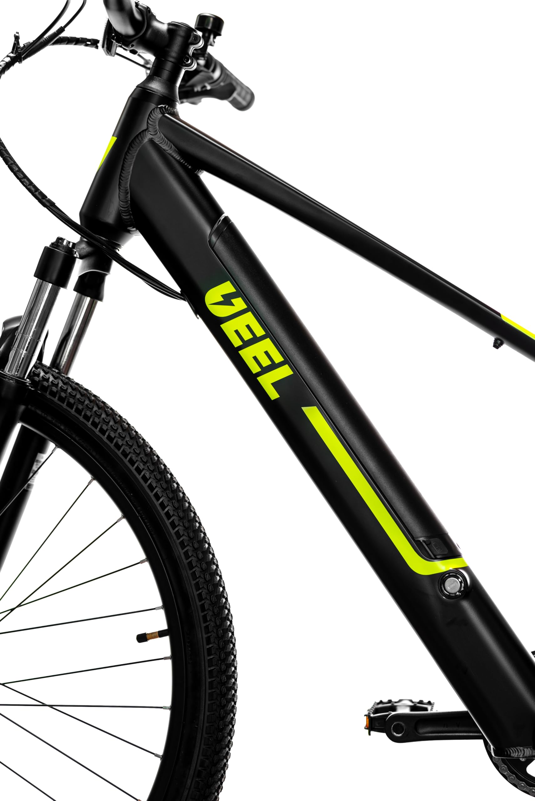 E-Bike Rockblazer 25 BlackGreen, Bicicletta Elettrica, Motore 250W, Fino a 25 Km/h, Batteria estraibile 36V 10.4Ah, Autonomia fino a 60 km, Cambio Shimano 8 marce, Ruote da 29’’ con freni a disco