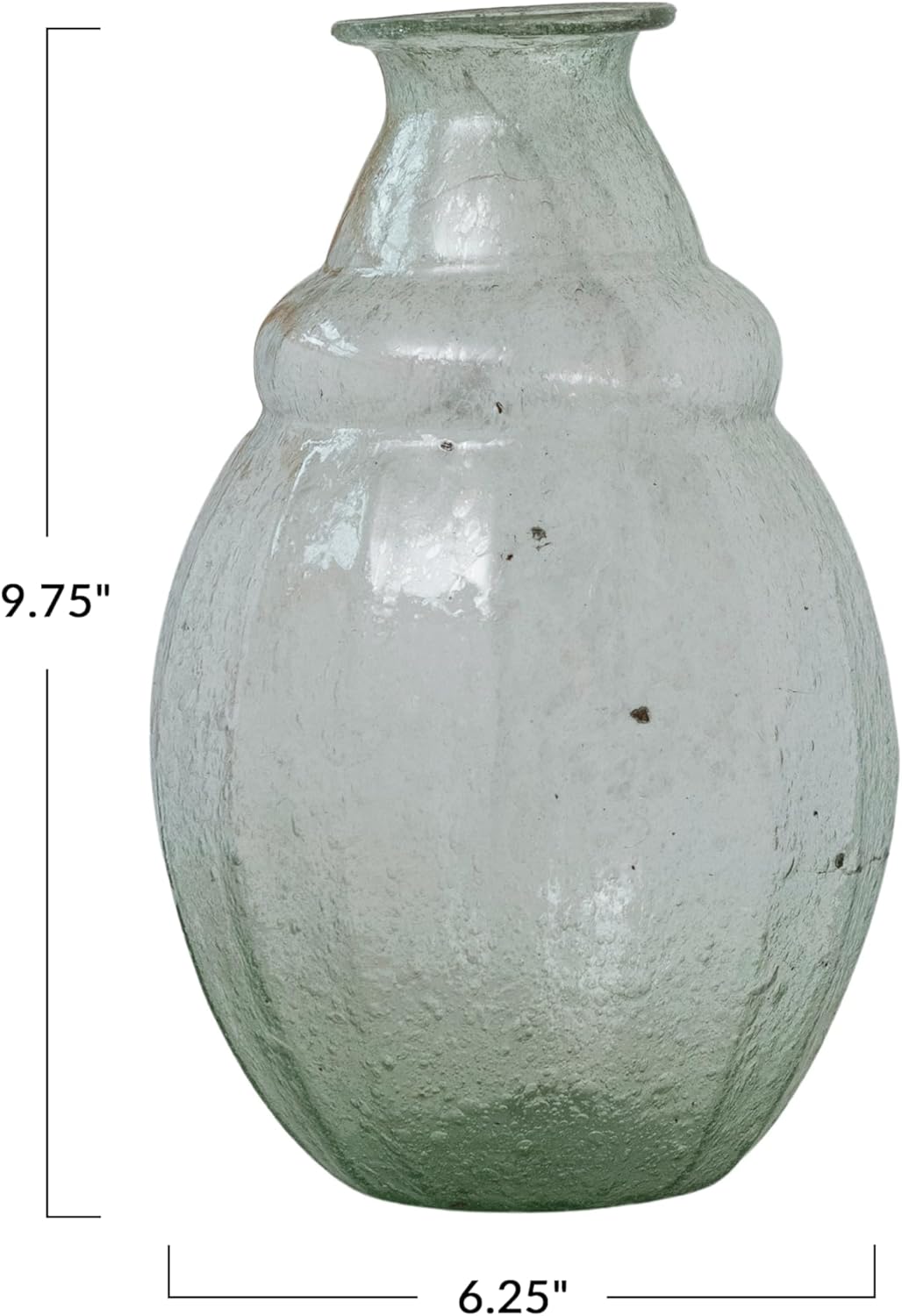 Creative Co-Op Round Serene Glass Vase, Light Green