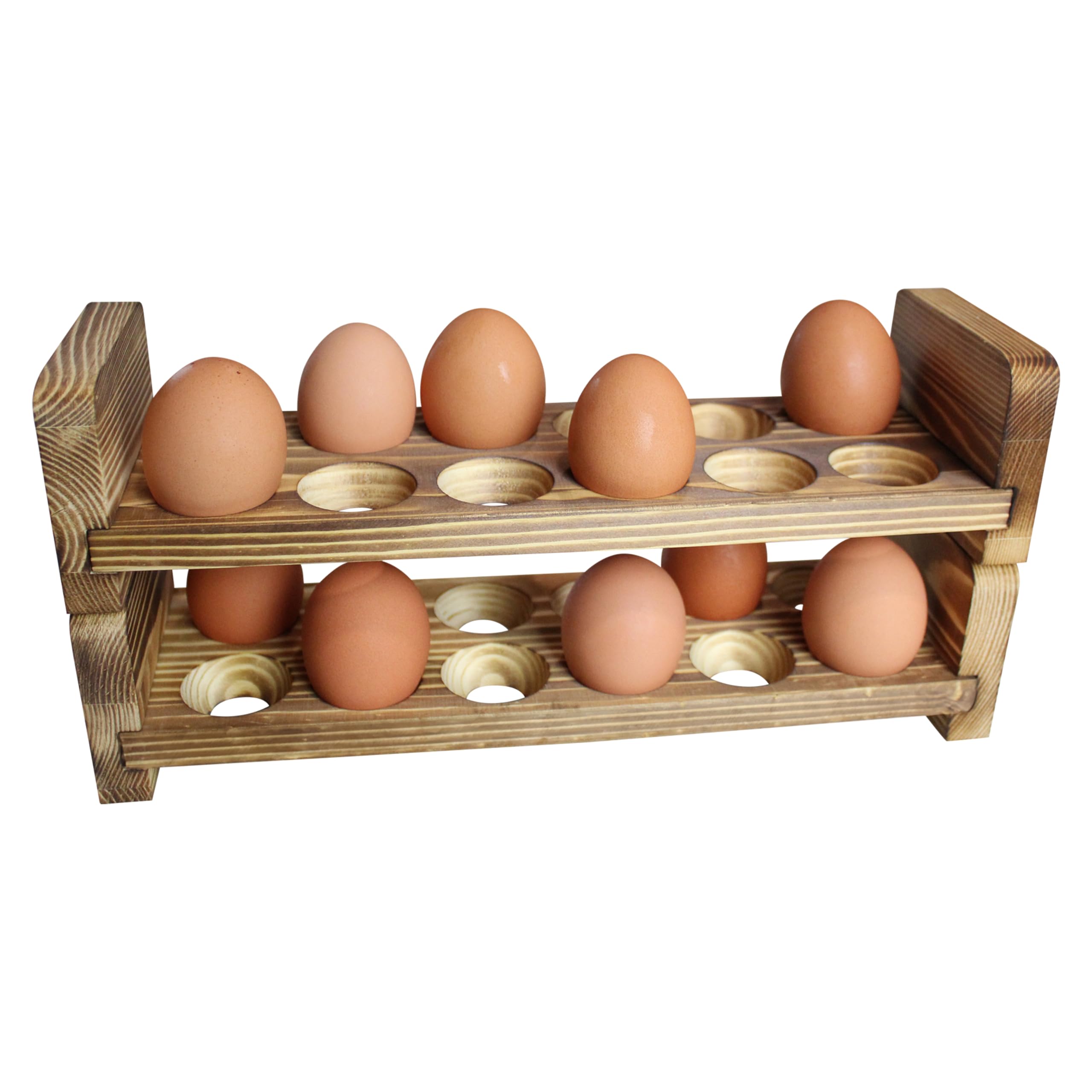 Amazon.com: Expandable Stackable Wooden Egg Holder Countertop for 24 ...