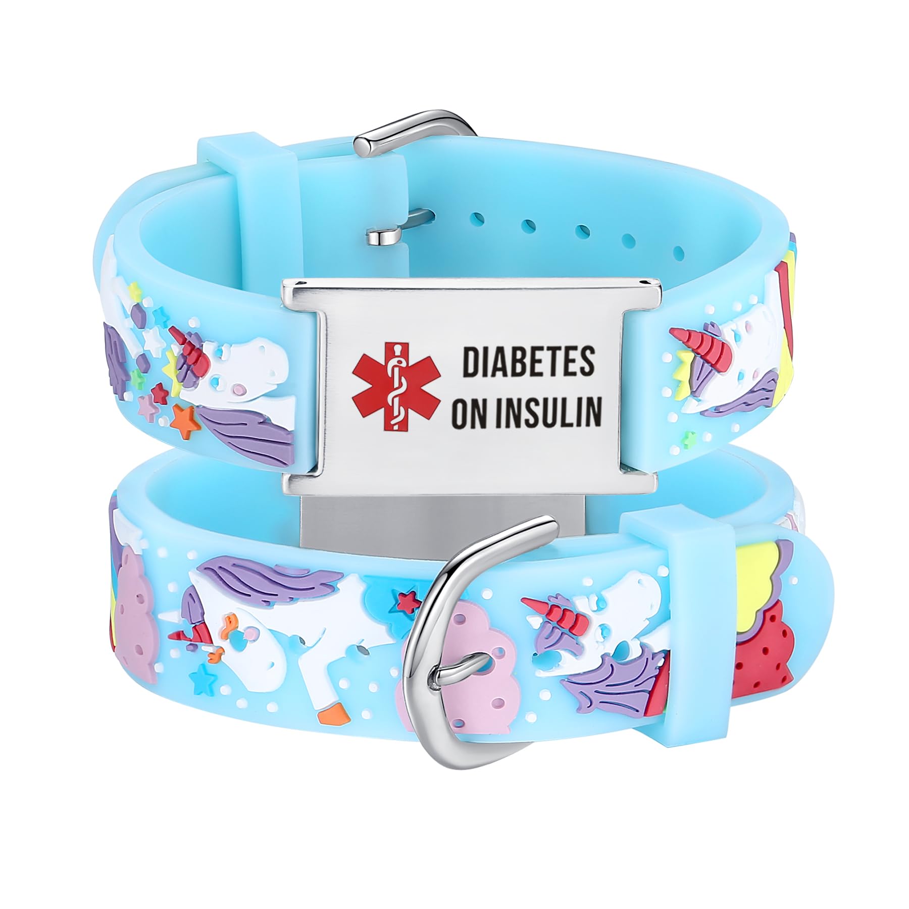 LinnaLove cartoon medical alert id bracelets Parents gift to Son, daughter, brother, sister