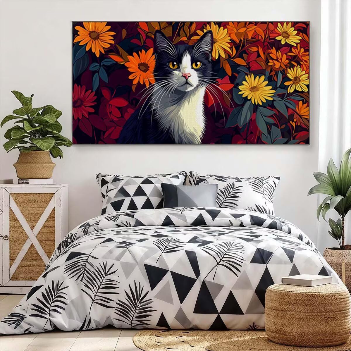 Zestaw do malowania po numerach, duży zestaw do malowania po numerach, dla dorosłych, kwiaty, 140 x 60 cm, rękodzieło dla dorosłych, dla początkujących, zestaw do malowania olejny na płótnie dla