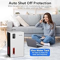 Vista 6 de NineSky Dehumidifier, 95 OZ Dehumidifiers for Home,(1100 sq.ft) Dehumidifiers for Basement Bathroom Bedroom with Auto Shut Off, Switchable 7