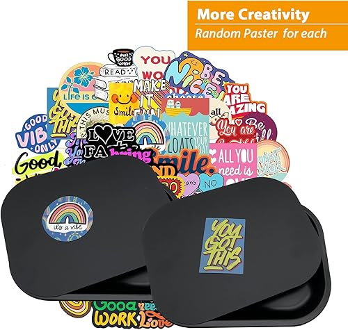 Miniatura 9 de LOSTABA Bandeja rodante con tapa magnética, bandejas rodantes con tapa, bandeja de metal con cubierta. Viene con adhesivo (11 x 7 pulgadas)