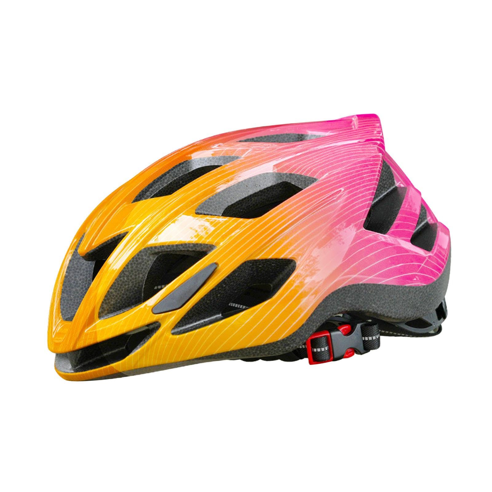 Kid Bike Helmet Protection Cycling Helmet for Mountain Road Riding Bicycling Pink Orange-image-42