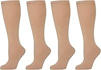 Vista 9 de CompressionZ 30-40 mmHg Knee High Compression Socks Men & Women Support Stockings for Travel, Nurses and Athletes Negro