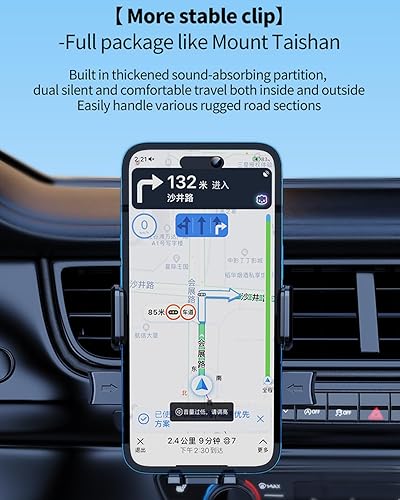 Miniatura 7 de Soporte de teléfono para automóvil con clip de gancho de metal mejorado para ventilación de aire, soporte universal para teléfono celular para