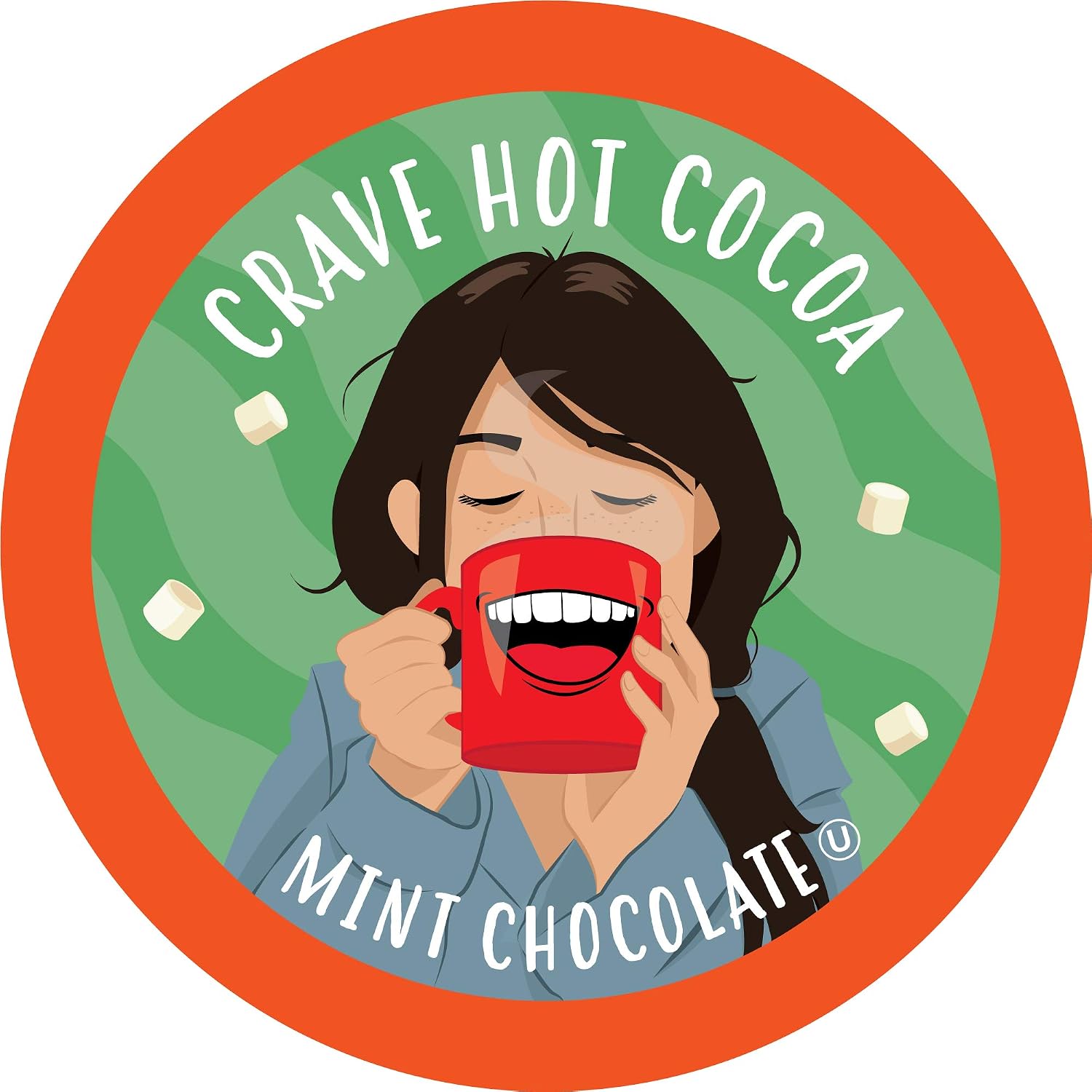 Crave Hot Chocolate Pods, Compatible with 2.0 K-Cup Brewers, Mint Chocolate, 40 Count