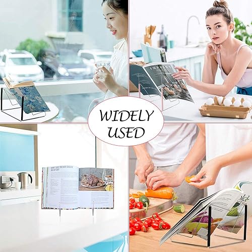 Miniatura 5 de Soporte plegable para libros, soporte de metal para libros de música, soporte para exhibición de caballete de libros de música, soporte de lectura