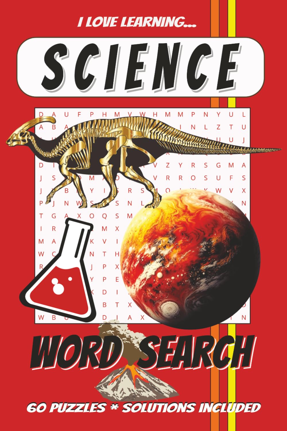 Science Word Search Puzzle Book: Easy to Read Print | 6x9 inches | 60 Puzzles | Solutions Included