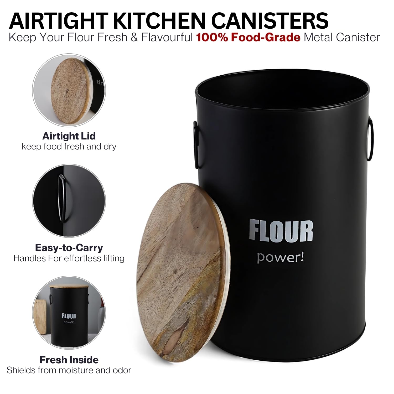 VarEesha Ardura Flour Containers - 9200ml Set -3