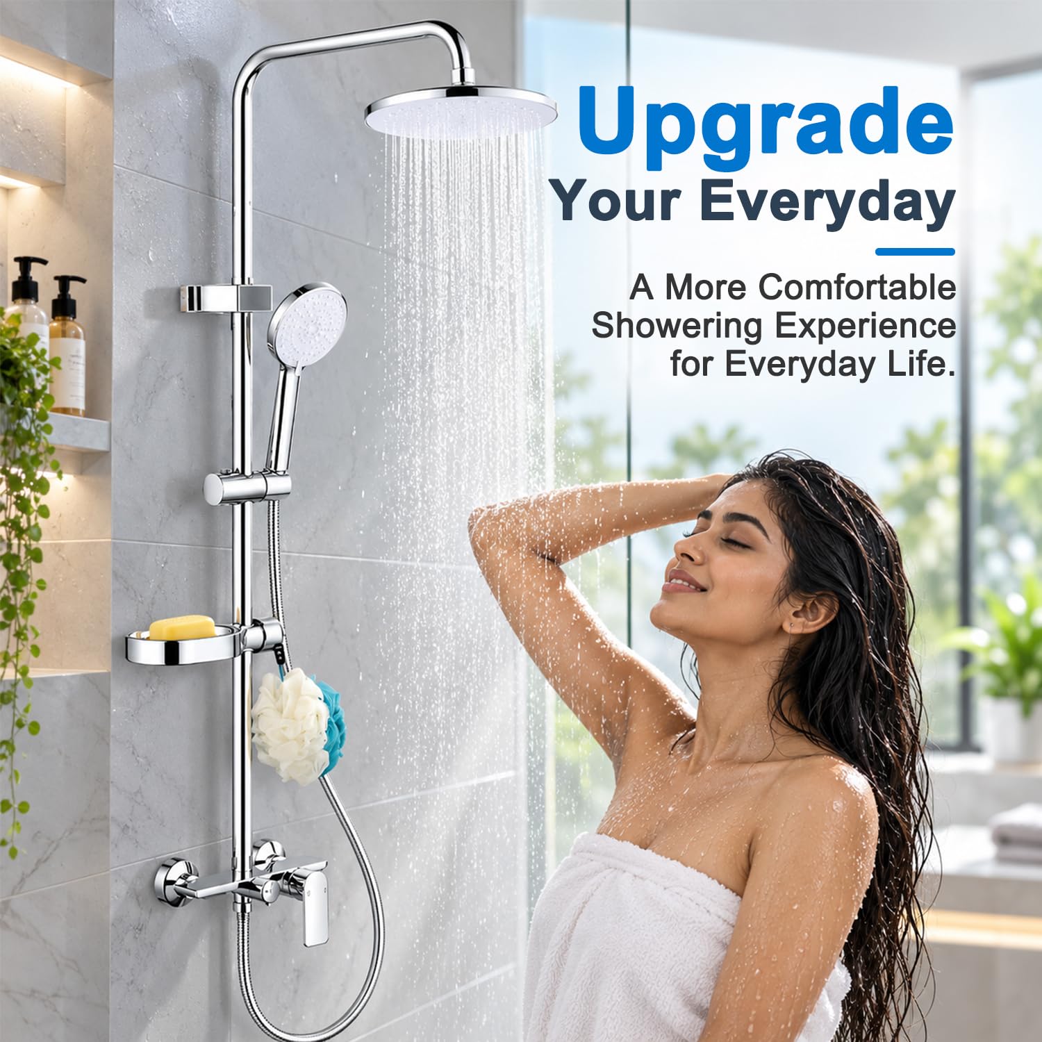 Shower rail soap dish