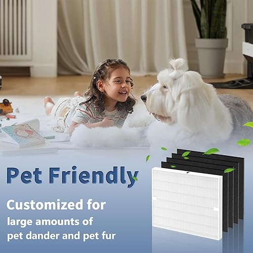 Miniatura 7 de AP-1512HH Filtro de repuesto para purificadores de aire Coway Airmega AP-1512HH y serie 200M, 1 filtro HEPA verdadero y 4 prefiltros de carbón