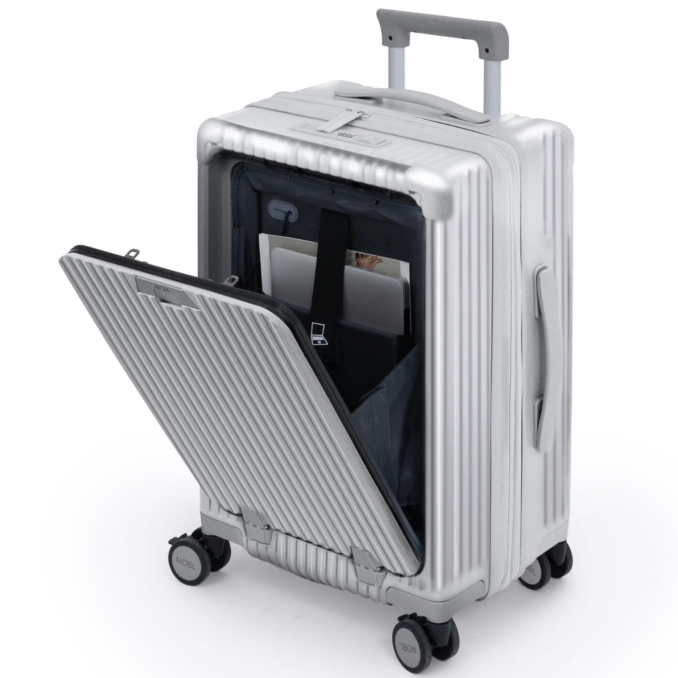 Amazon.com: Nobl Travel Carry on Expandable Luggage, Aluminum