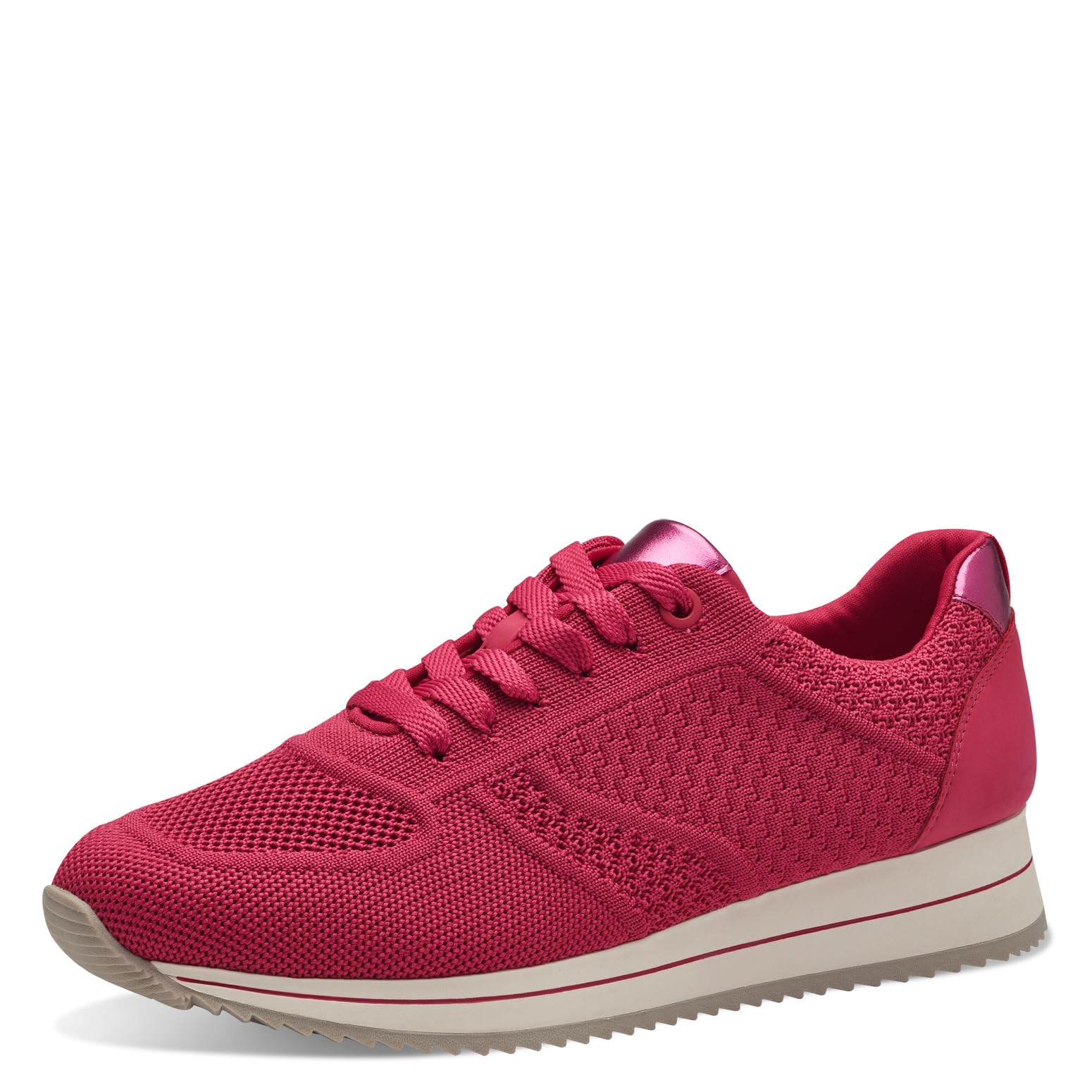 Jana Women’s Flat Sneakers Casual Vegan, Fuxia, 6 UK Fuchsia