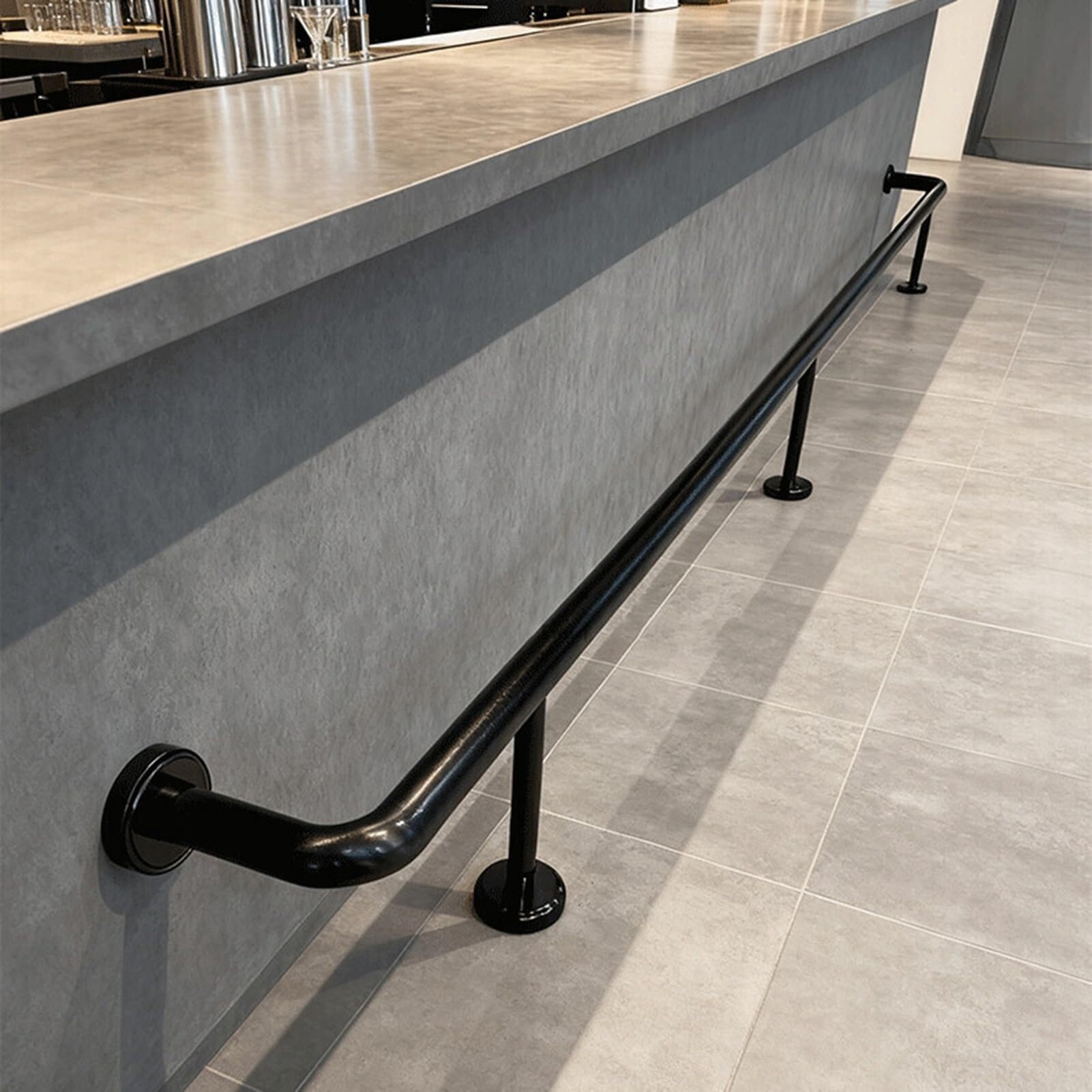 Repose-Pieds de Bar en acier inoxydable robuste de 80,7 pouces pour îlot de cuisine élégant
