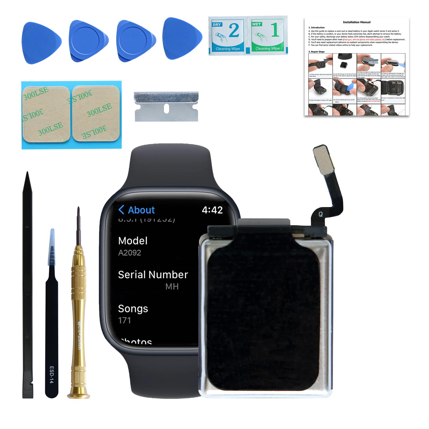Apple Watch Battery Replacement Kit HIGHAKKU Smartwatch