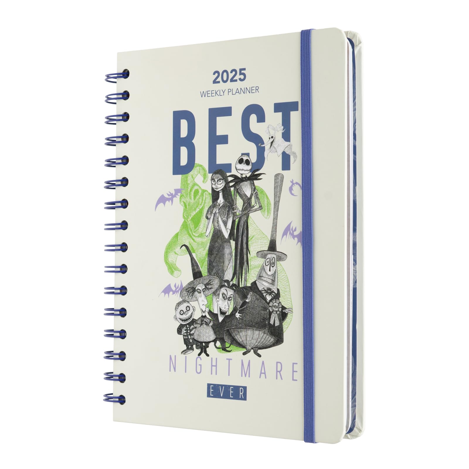 Grupo Erik Disney Diary 2025 - The Nightmare Before Christmas | January 2025 - December 2025 | A5 Planner With Stickers & Pocket | 2025 Planner Diary, 2025 Diary A5, 2025 Diary A5 Week To View