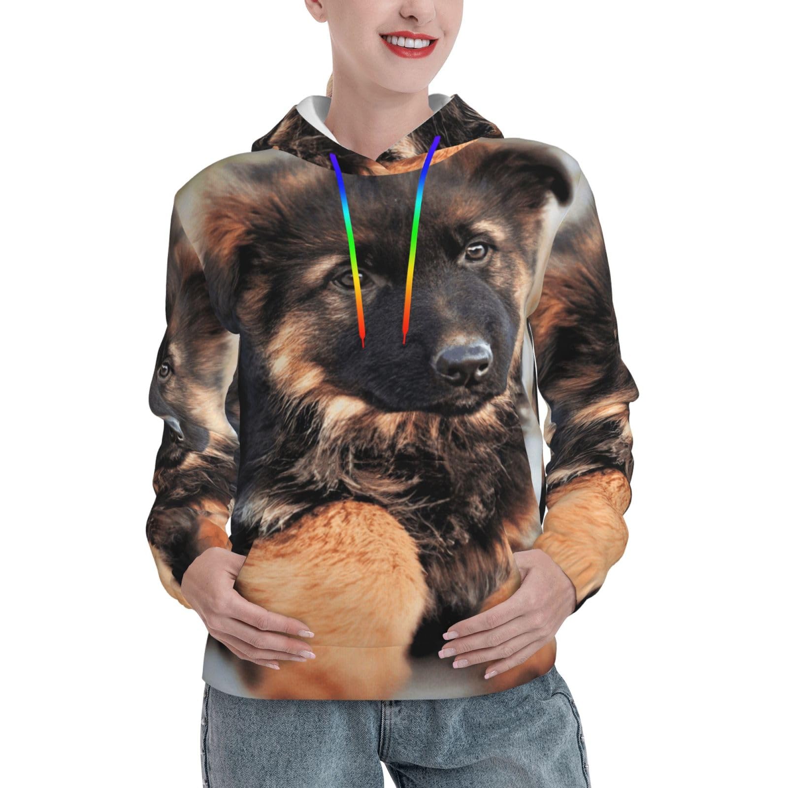 Sweat à capuche berger allemand fini les pulls amples optez pour ce pull ajusté - 8