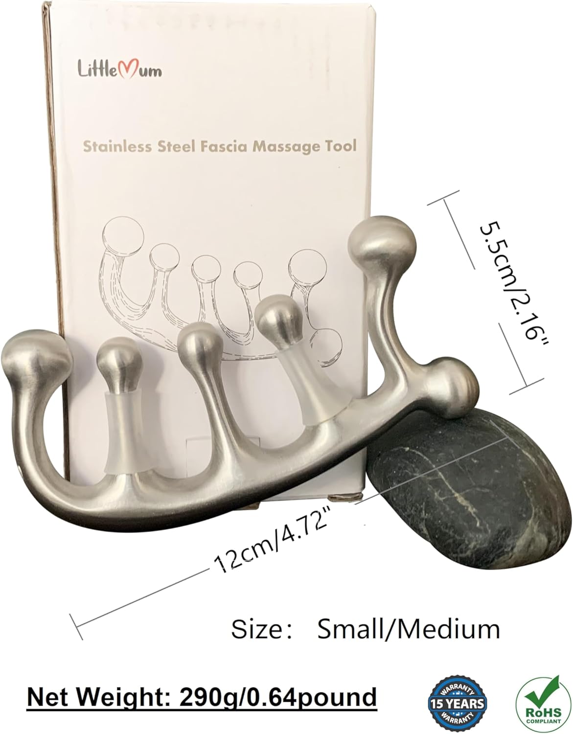 Tennis Elbow Relief Tool, Leg Cramp Massage Tool, Myofascial Release Trigger Points (Small-Medium) - Image 5