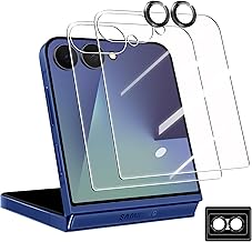 For Galaxy Z Flip7 SC-55F SCG35 Glass Film x 2 + Camera Film x 1 Set Galaxy Z Flip 7 Protective Film Made of Asahi Glass Material, Fingerprint Authentication Compatible, Shock Resistant, LCD