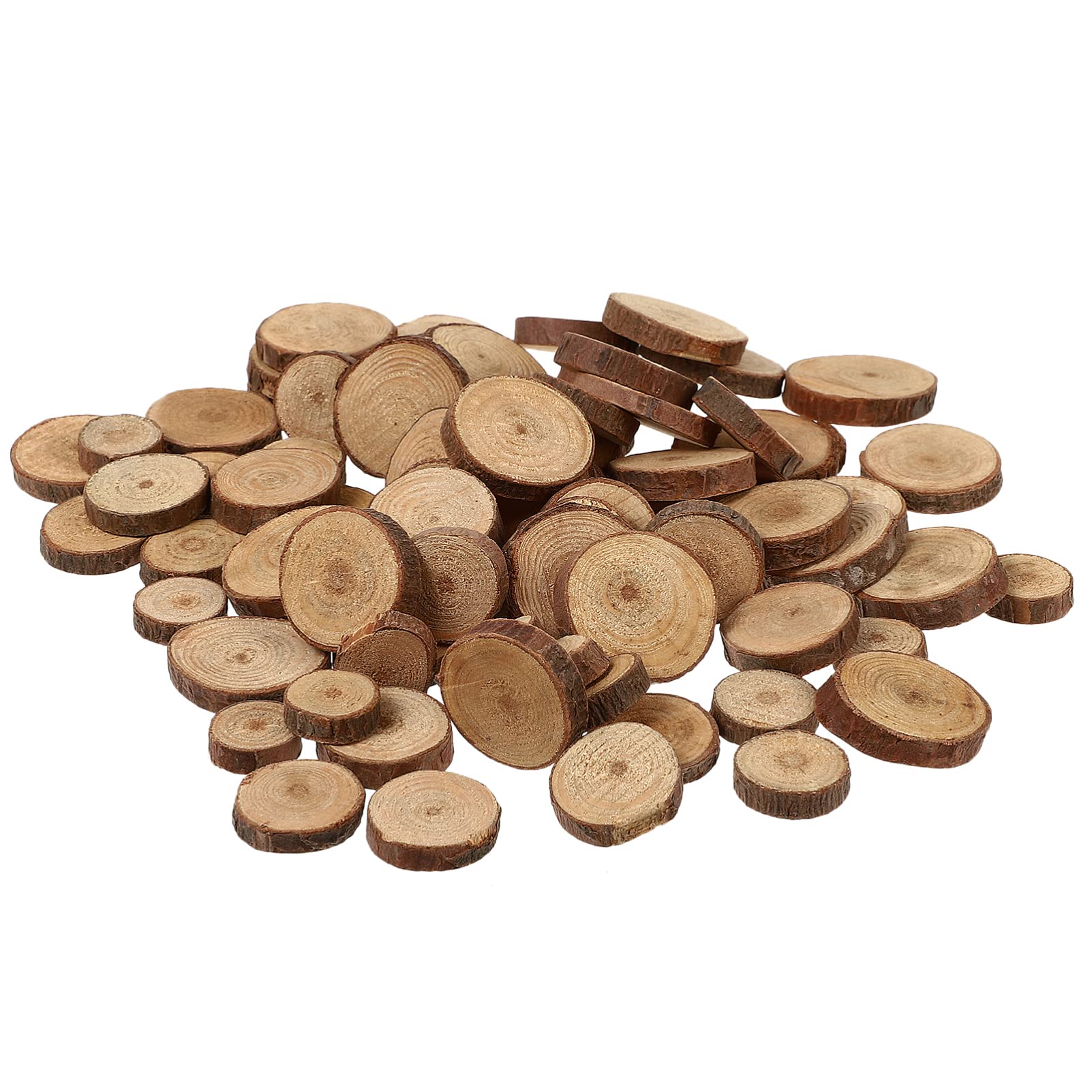 Tinksky Wood Slices Log Slices for DIY Crafts Wedding Centerpieces,100pcs