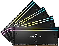 Vista 8 de CORSAIR Dominator Titanium RGB DDR5 RAM 64 GB (2 x 32 GB) DDR5 6400 MHz CL32 Intel XMP iCUE Memoria de computadora compatible - Negro