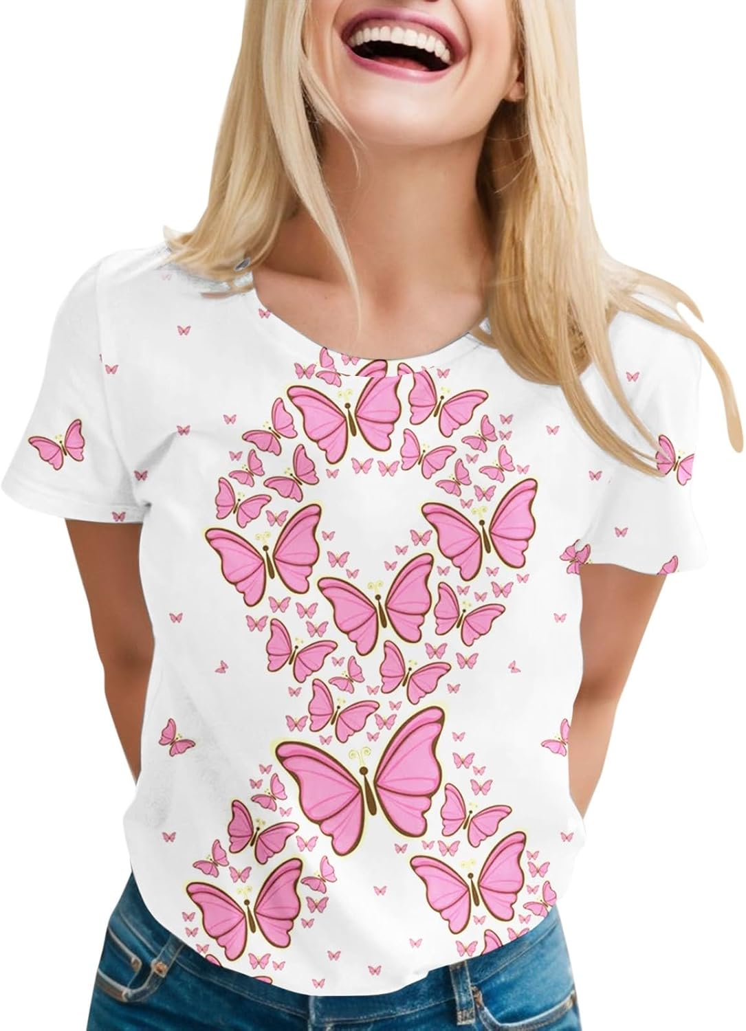 Octobre Rose Cancer Du Sein Octobre Rose T-Shirt Ruban De Sensibilisation Au Cancer Du Sein D'Octobre T-Shirt Pas Cher Femme Grande Taille Sexy La Rosée Lot Tee