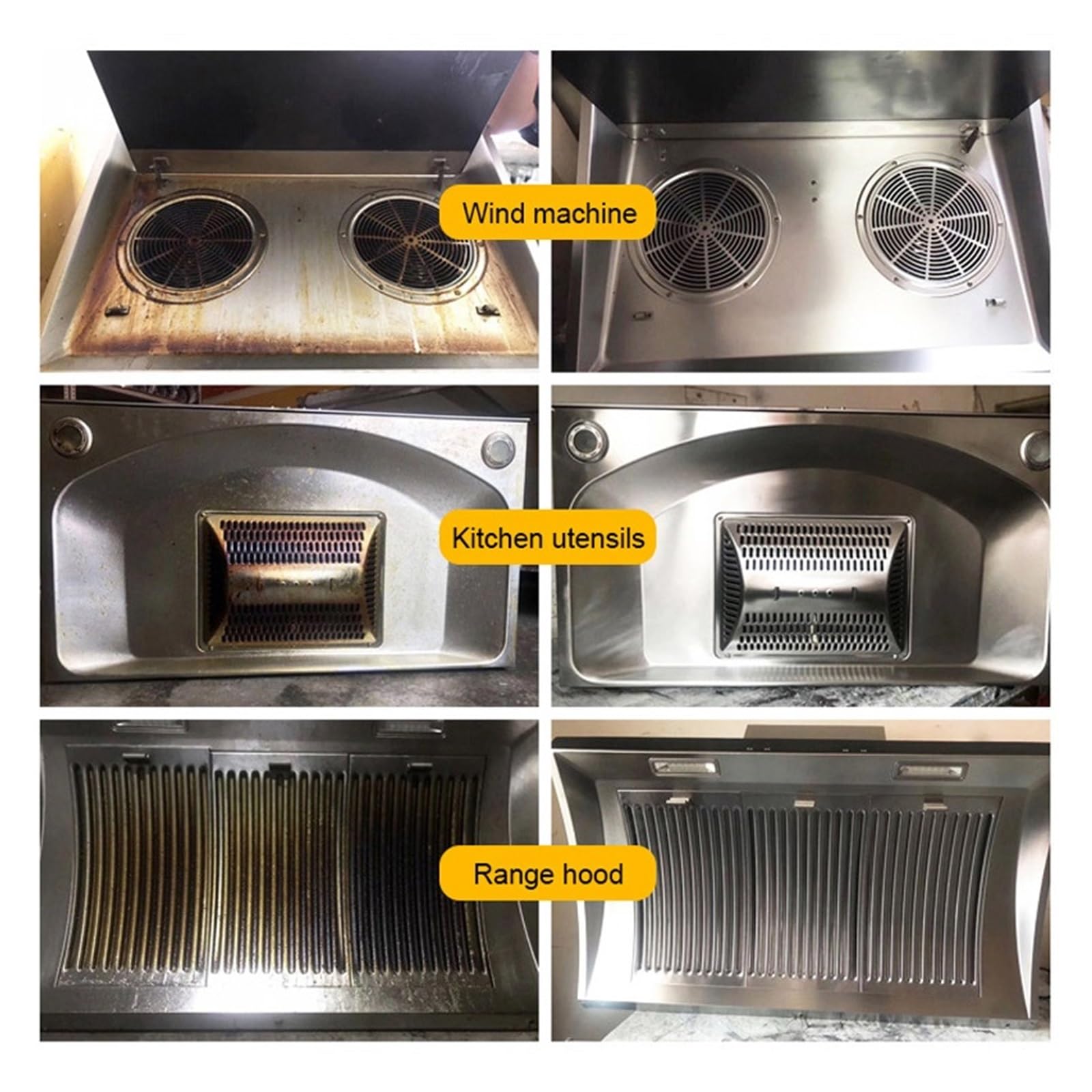 Limpiador a comercial for el hogar, 2600W, aire acondicionado, capó de cocina, limpiador a for coche, utilizado con limpieza alcalina,De múltiples fines(Yellow)