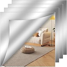 4 StüCk Spiegel Zum Kleben Klebespiegel Acryl Spiegelfliesen 30x30 Wandspiegel Spiegelfliesen Selbstklebend Klebespiegel füR Schrank Geeignet FüR Schlafzimmer Und Wohnzimmer Klebespiegel FüR Die Wand