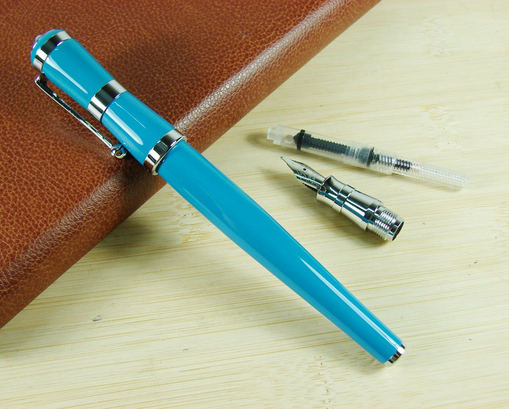 Lanxivi Fuliwen Stylo plume Couleur Bleue Mode Style plume fine Taille