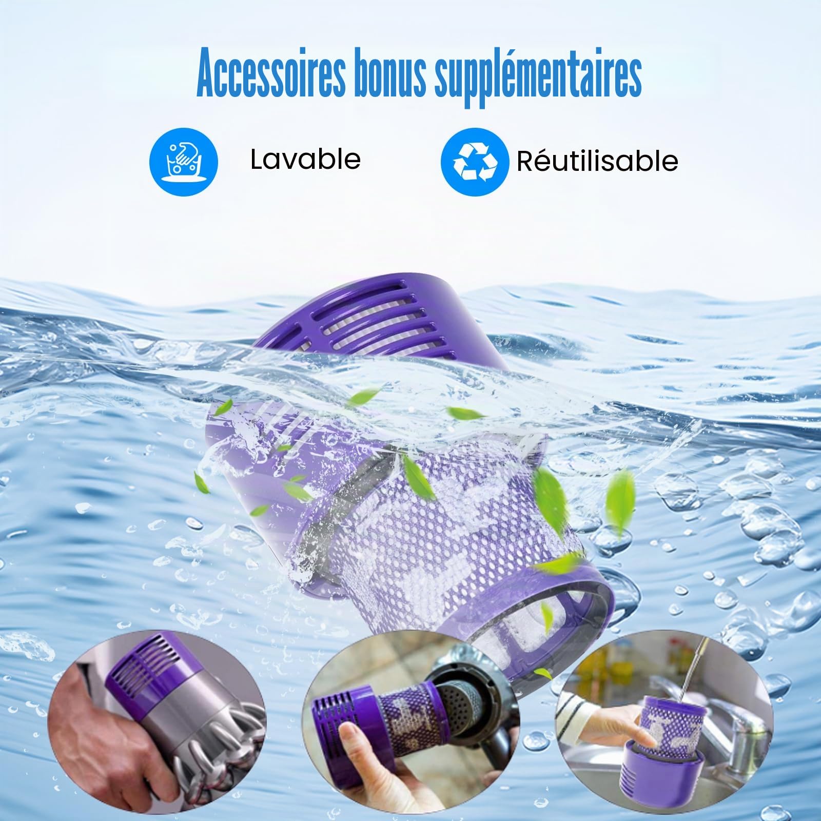 Batterie de Rechange 25,2V 6.0Ah V10 pour aspirateur sans Fil Dyson V10 Animal Absolute Motörhead Fluffy SV12 Total Batterie Li-ION Dyson V109 (Filtre Gratuit + 1 Brosse)