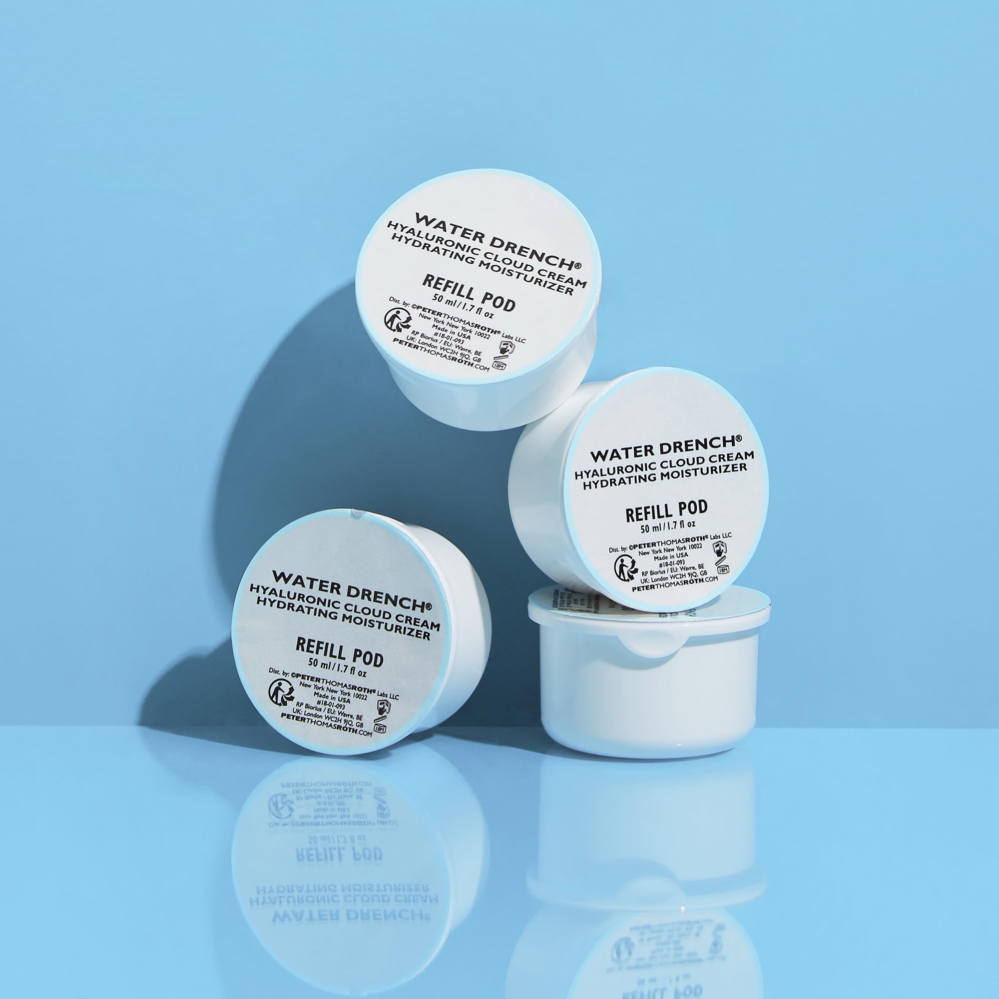 Peter Thomas Roth | Water Drench® Hyaluronic Cloud Cream Hydrating Moisturizer Refill Pod | Hyaluronic Acid Cream For All Skin Types, Line-Smoothing, Fragrance-Free