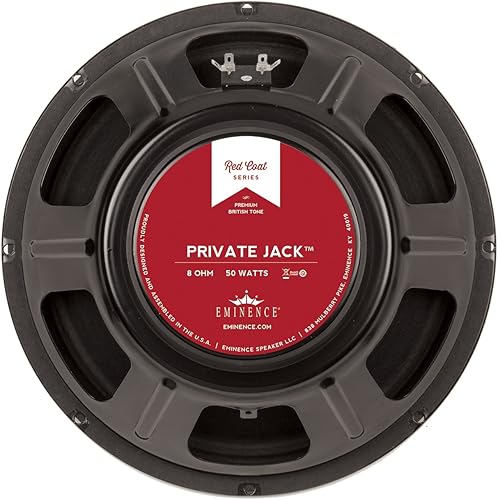 Eminence Red Coat Series Private Jack - Altavoz de guitarra de 12 pulgadas, 50 vatios a 8 ohmios, color negro