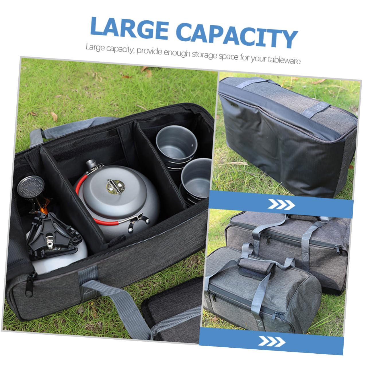 Healifty Bolsa al Camping Utensilios para Portátil Cocina en Diseño Resistente y Tela Oxford Estufa y Ollas Aire Libre y Viajes