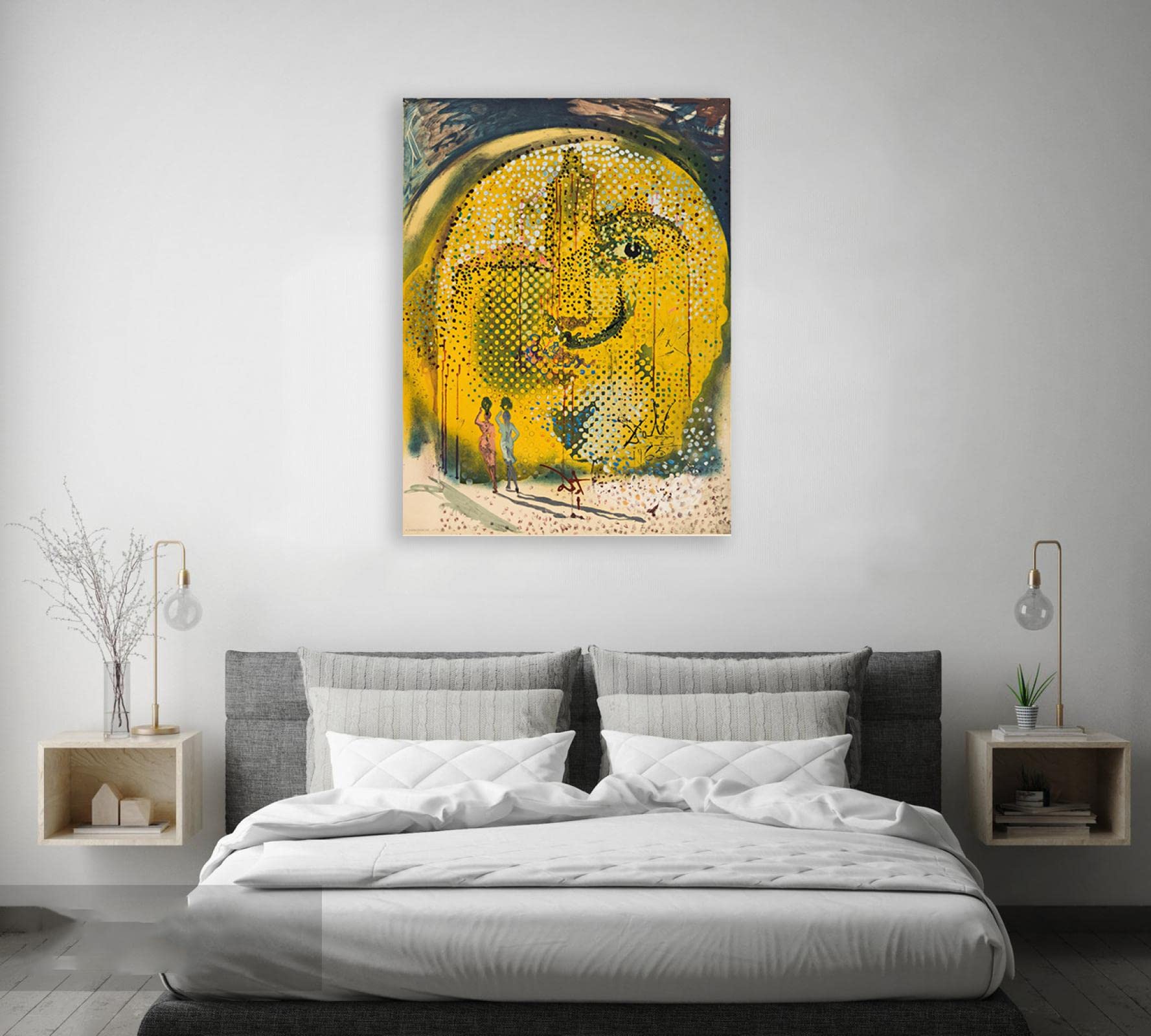 Amazon.co.jp: サルバドール・ダリ「Sol y Dalí」キャンバス絵画