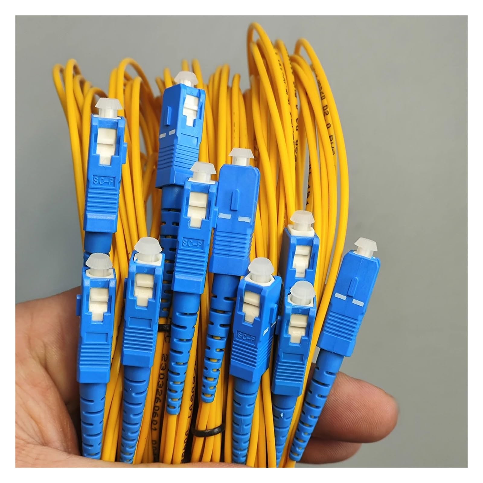 Lot de 10 câbles à fibre optique SC/UPC monomode G652D FTTH 2,0 mm, 300 cm