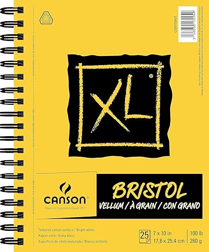 Canson XL Series Vellum Bristol, AmarilloNegro, 7x10