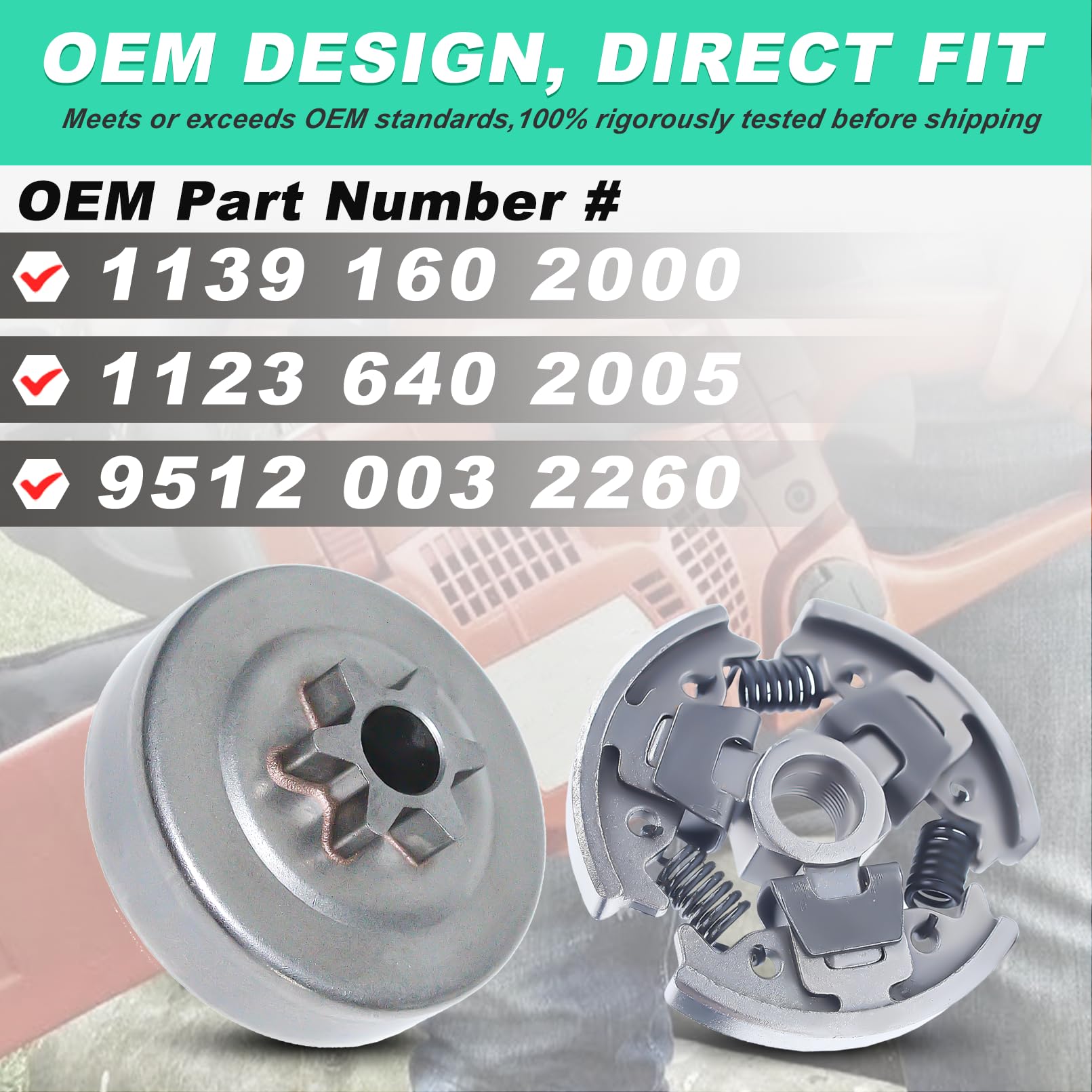 Piñón Kit para Motosierra STIHL MS211 MS181 MS171, ADEFOL Embrague Tambor + Rueda Dentada + Bujía + Cojinete + Engranaje Helicoidal + Arandela Recambios Repuestos 8 in 1