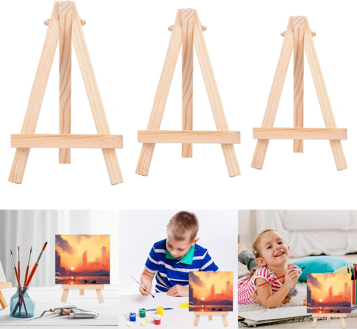 三角形イーゼル スモールイーゼル デスクトップペインティング アートワークディスプレイ イーゼル テーブルピクチャーフレームホルダー