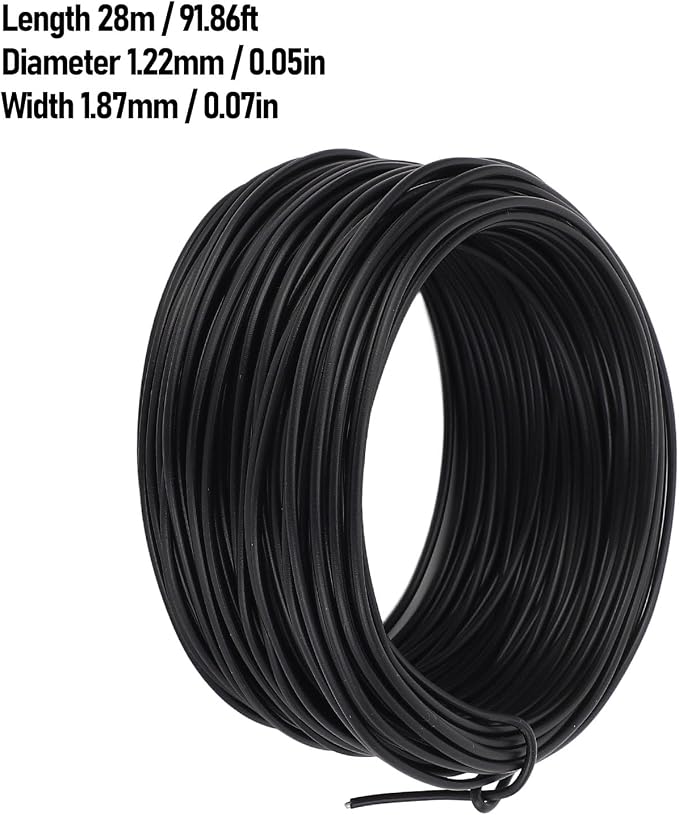 Alambre de amarre galvanizado de acero de 0,2 mm y 28 m, flexible y redondo, para construcción eléctrica y telecomunicaciones miniatura 7