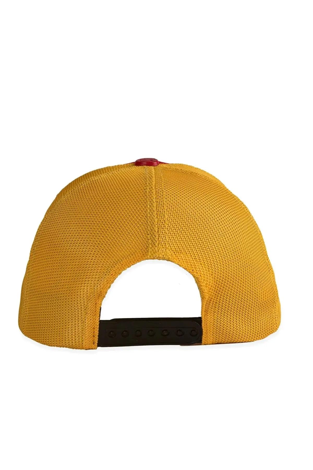 Gorra de Trucker Premium Rojo - Amarillo con Parche Be Positive