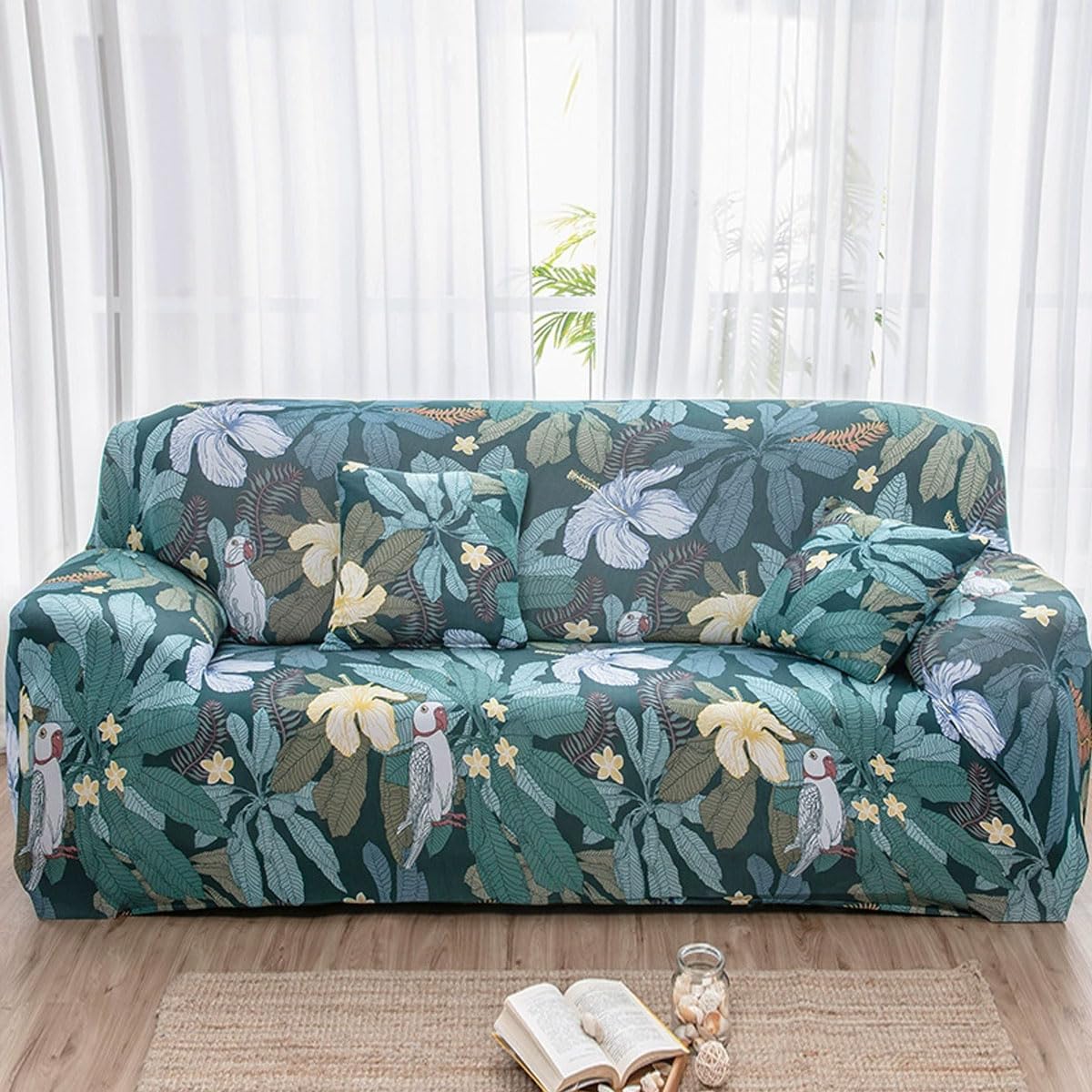Snqzo K Sofa Slipcover Super Soft Sofa Slipcover Sofa Cover 1/2/3/4 Seater High Stretch Sofa Couch Covers Printed Pattern Sofa Covers All-Inclusive Sofa Slipcover Wash(Size:2 Seater(145-185Cm),Color:k)