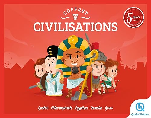 Civilisations: Coffret en 5 volumes : Les Gaulois ; La Chine impériale ; Les Egyptiens ; Les Romains ; Les Grecs