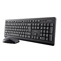 Trust Primo Set Tastiera e Mouse Wireless Italiano QWERTY, Tasti a Profilo Ribassato, Unico Ricevitore USB, Resistente agli Sversamenti, Mouse Ambidestro, Kit Senza Fili PC Laptop Mac Windows – Nero