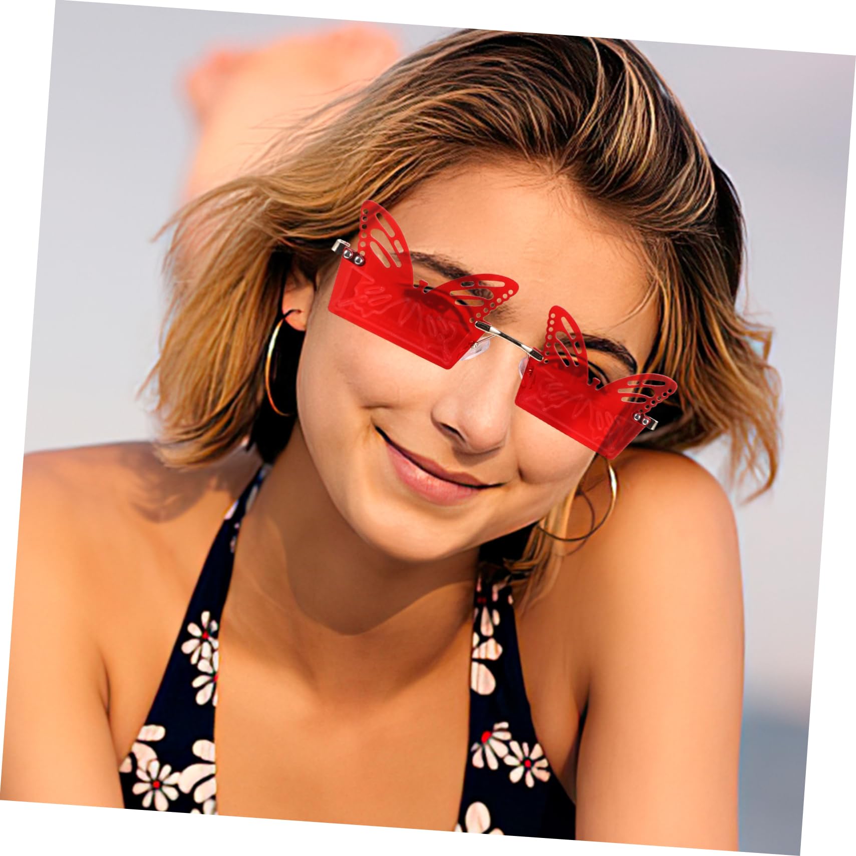 5paare Sonnenbrillen Mit Schmetterlingsdesign Für Partys Kreative Foto-requisiten Für Damen Leichte Und Sichere Materialien Für Festliche Anlässe