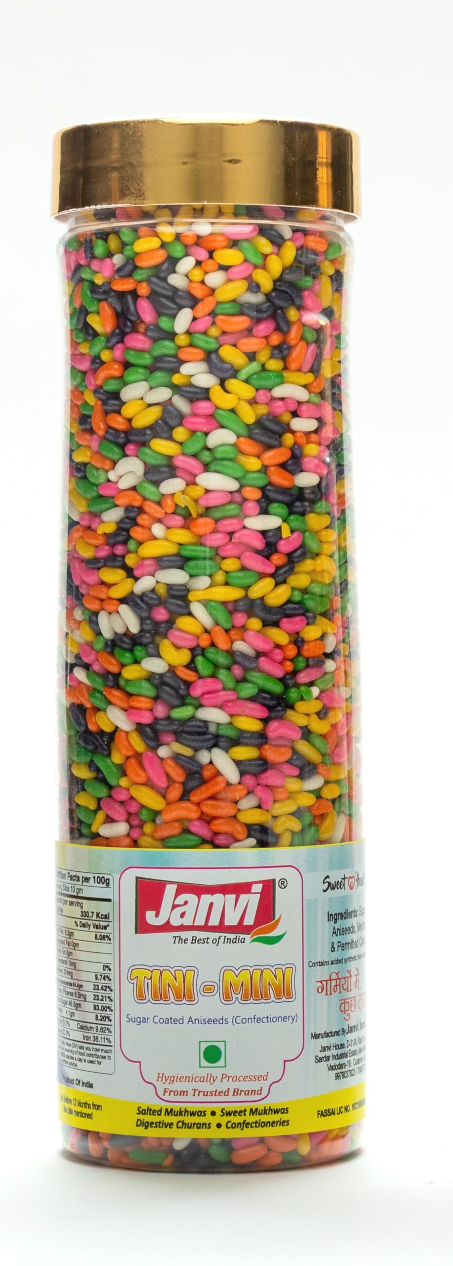 Janvi Foods Tini Mini Mouth Freshener (300g) | Tini Mini Small | Sugar Coated Saunf | Colourful Tini Mini (B0CS3B848S) Amazon Price History, Amazon Price Tracker
