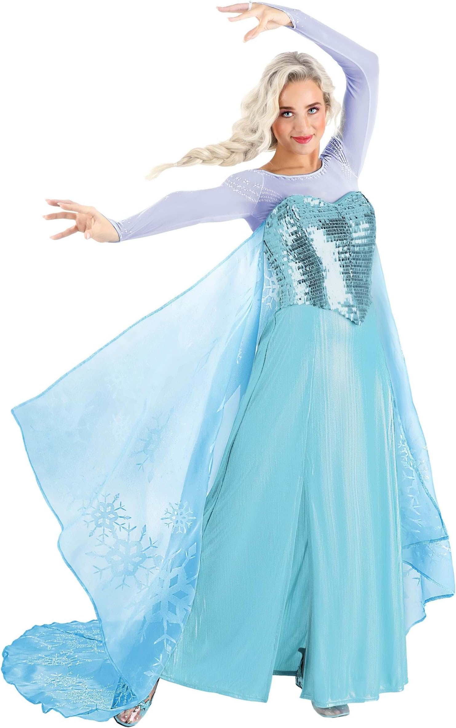 Disney Frozen Elsa Women's Costume - Includes Corset, Skirt, Mesh Top & Cape - Officially Licensed