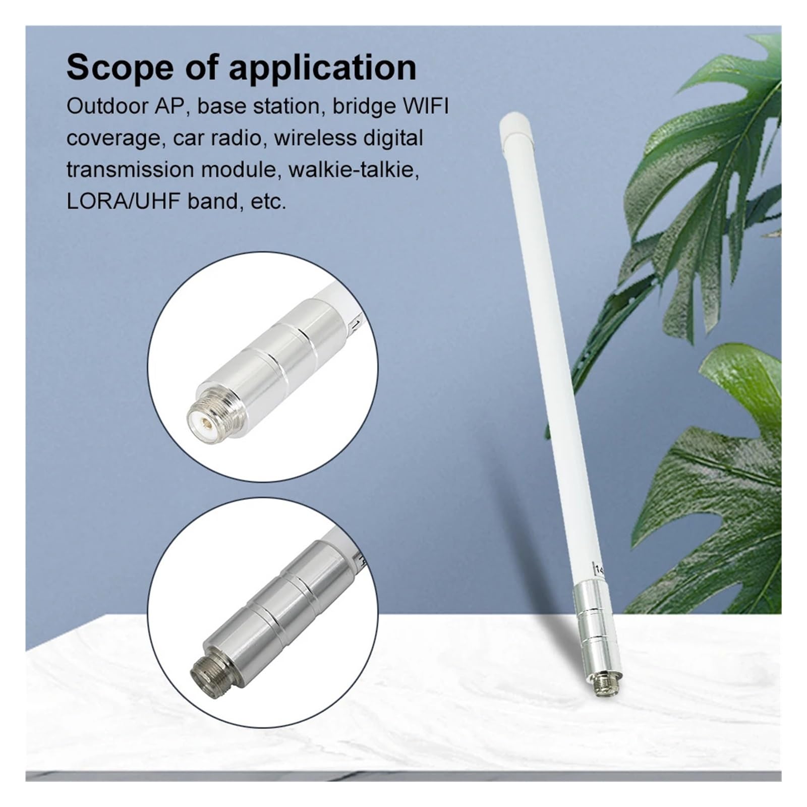 Antena Wodoodporna zewnętrzna dookólna antena z podstawą włókna szklanego 144/430 MHz Omni PL259 Złącze żeńskie