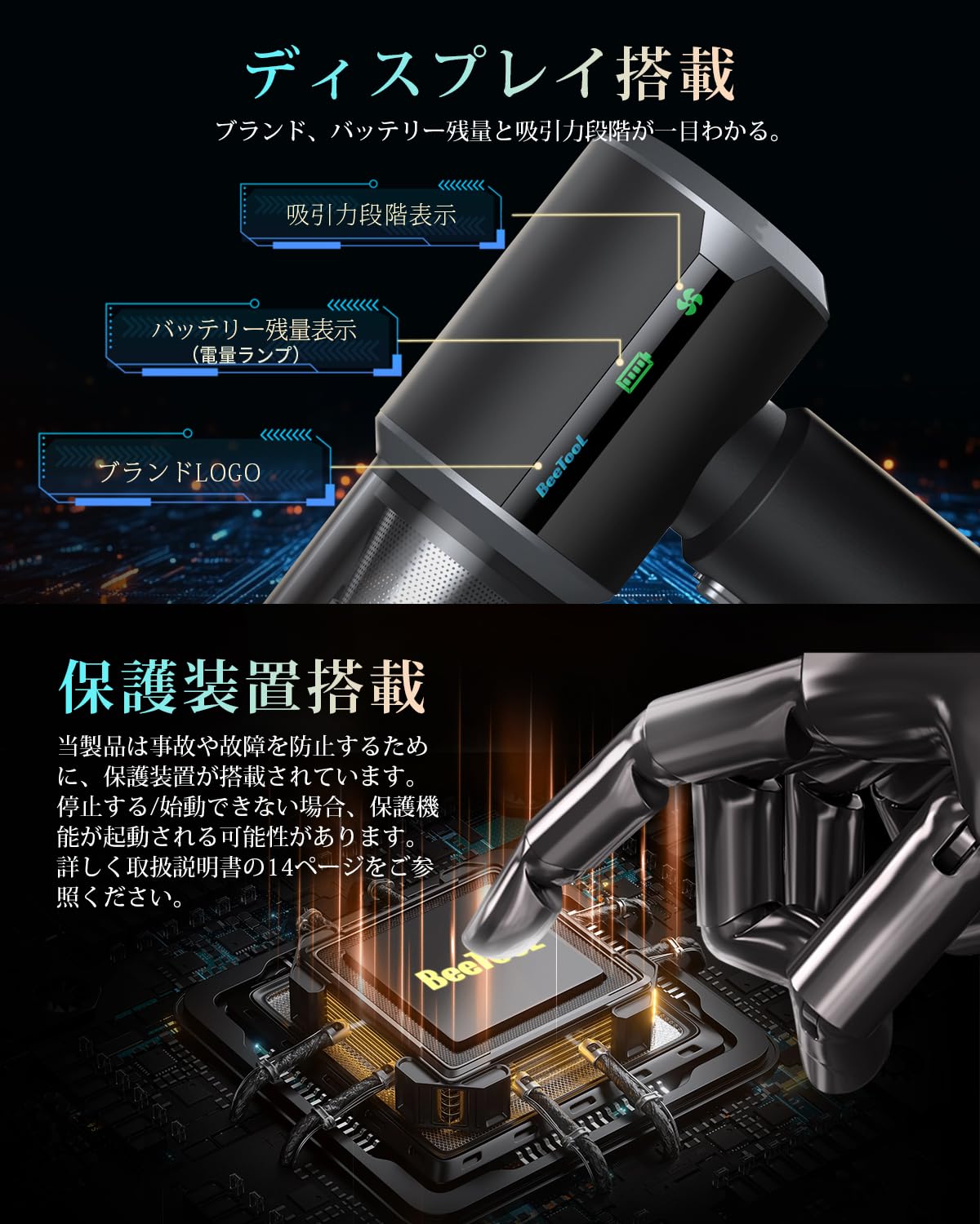 Amazon.co.jp: BeeTool ハンディクリーナー 多機能 【3種吸引モード