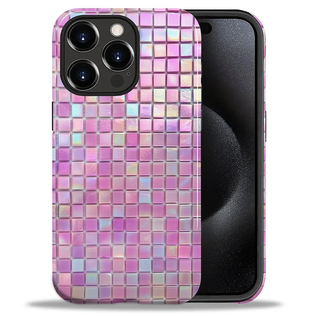 Coque iPhone 15 Pro Max antichoc mosaïque contre les rayures - 8